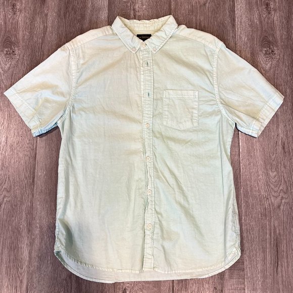 Teal Short-Sleeve Button Down Shirt - Picture 1 of 2